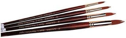 Winsor & Newton Galeria Acrylic Long Handle Round Brush Size: 4 (Set of 3 brushes)