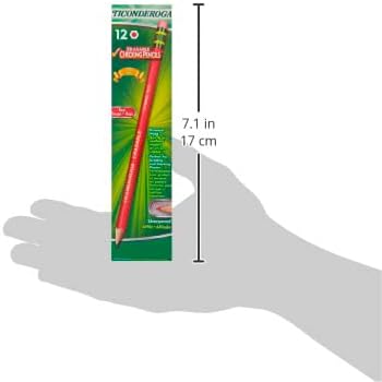 Ticonderoga® Erasable Checking Pencils, Presharpened, Carmine Red, Pack Of 12