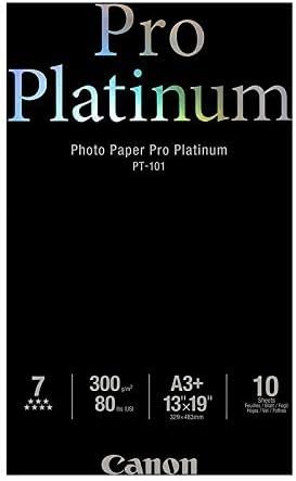 Canon 2768B018 Photo Paper Pro Platinum, 13 x 19 Inches, 10 Sheets