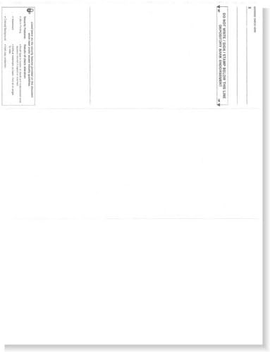 Business Voucher Check Stock - 2500 Sheets, Check on Top, Brown Diamond