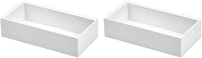 Bostitch Office Konnect Desk Organizer Accessory Tray, Wide, Stacks for Desktop Storage, White (Pack of 2)