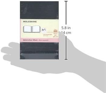 Moleskine Art Watercolor Album, Hard Cover, Pocket (3.5" x 5.5") Plain/Blank, Black, 60 Pages