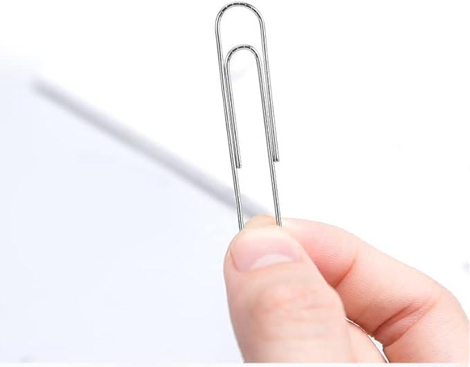 PAPERPAL Jumbo Paper Clips Nonskid, 300 Large Paper Clips (3 Boxes of 100 Each), Paperclips for Office School & Personal Use, Daily DIY, 2" Silver Heavy Duty Non-Skid Paper Clips Jumbo Size