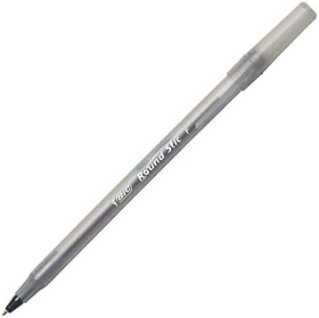 BIC Round Stic® Xtra Precision Ball Point Pen, Black, 12 Pack