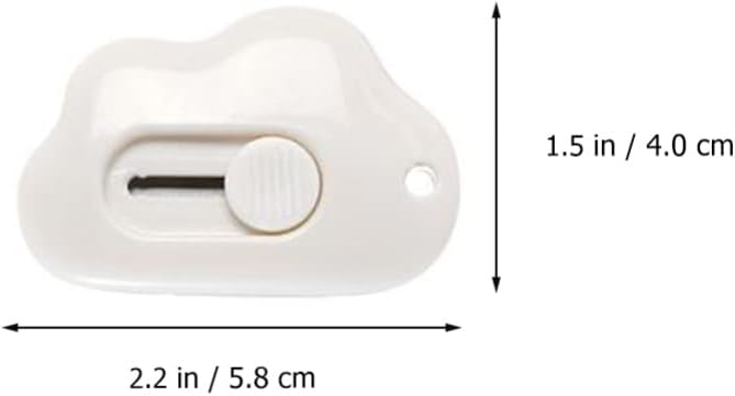 DOITOOL 3 Pieces Mini Utility Knives Cloud Shaped Box Cutter Mini Retractable Letter Opener Envelope Slitter Carton Opener Box Cutter with Hanging Hole for Office and Home Use