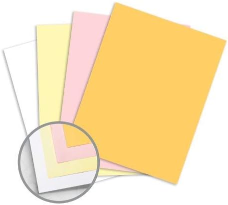 NCR Paper* Brand Superior Multi-Colored Carbonless Paper - 8 1/2 x 11 in 21.3 lb Bond Precollated 4-Part RS Goldenrod, Pink, Canary, White 500 per Ream