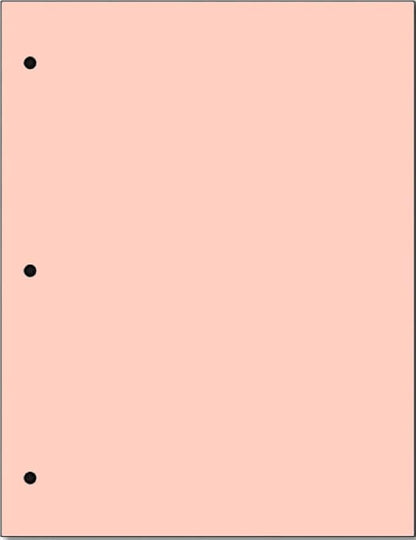 Copy And Printing Color Paper, 20 Lb. 3 Hole Punch 500 Sheets Per Ream. (Peach)