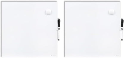 U Brands Magnetic Square Dry Erase Board, 14 x 14 Inches, Frameless (460U00-04) (Pack of 2)