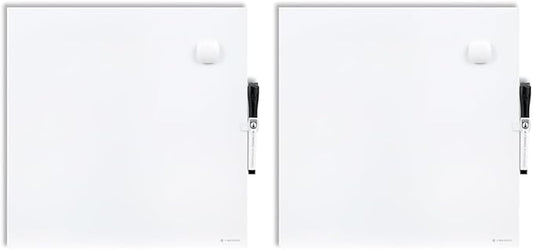 U Brands Magnetic Square Dry Erase Board, 14 x 14 Inches, Frameless (460U00-04) (Pack of 2)
