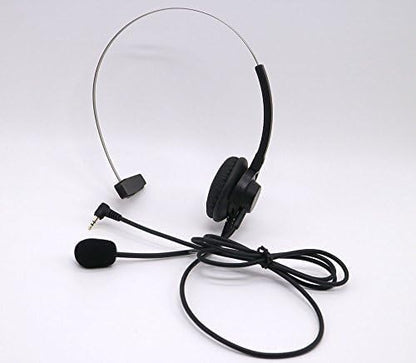 OP-4818 Black Over-Ear Wired Headset for Panasonic Cordless Phone with 2.5mm Jack