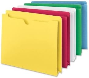 Smead File Jacket, Reinforced Straight-Cut Tab, 2" Expansion, Letter Size, Assorted Colors, 10 per Pack (75688)