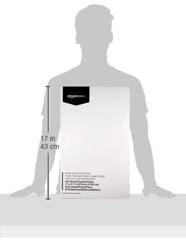 Amazon Basics 92 Bright Multipurpose Copy Paper, 11 x 17 Inches, Pack of 5, 2500 Count, White