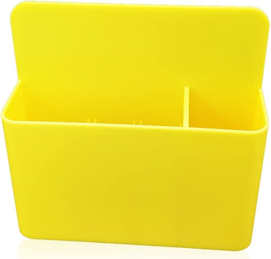 1 Pack Magnetic Marker Holder, Dry Erase Marker Holder Chalk Pen Storage Organizer for Whiteboard/Blackboard, Fridge/Regrigerator, Metal Locker, and Cabinet, (Yellow)
