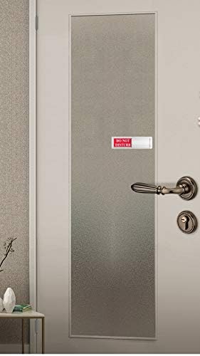 Do Not Disturb Sign, Privacy Door Sign, Please Knock Sign for Home Office Restroom Conference Hospital Hotel, Non-Scratch Magnetic Slider Door Indicator Signs, 7"×2" - Silver