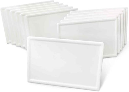 Trainers Warehouse Heavy Duty Premium Mini Dry-Erase Reusable Table Signs (12 per box) | Name Cards for Desks, Shelves & Display Tables | 3" x 4.5"