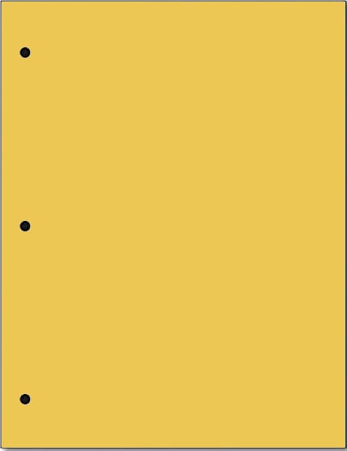 Copy And Printing Color Paper, 20 Lb. 3 Hole Punch 500 Sheets Per Ream. (Gold)