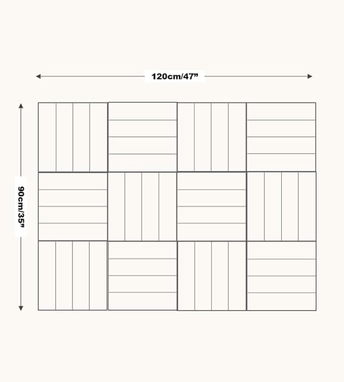 Large Cork Board Alternative - 12-Pack Felt Wall Tiles with Safe Removable Adhesive Tabs, Cork Wall Tiles Bulletin Board Home Office Essentials - Camel
