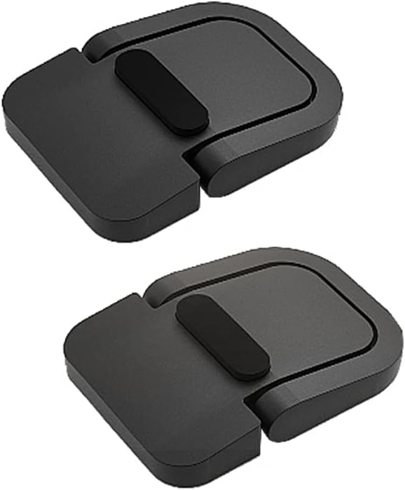 2Pcs Self-Adhesive Keyboard Stand for Desk, Portable Laptop Kickstand, Adjustable Laptop Stand Riser Feet Aluminum Stable for MacBook, 10-18" Laptop, iPad(Black)