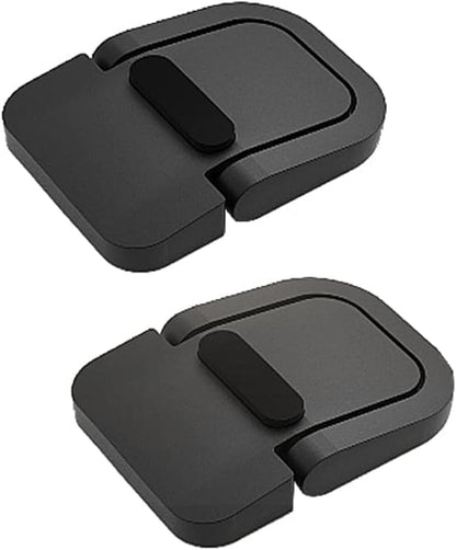 2Pcs Self-Adhesive Keyboard Stand for Desk, Portable Laptop Kickstand, Adjustable Laptop Stand Riser Feet Aluminum Stable for MacBook, 10-18" Laptop, iPad(Black)