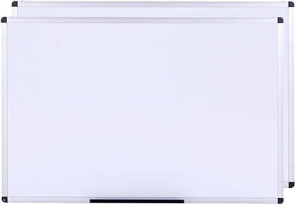 VIZ-PRO Magnetic Whiteboard/Dry Erase Board, 48 X 48 Inches, 2 Pack, Silver Aluminium Frame