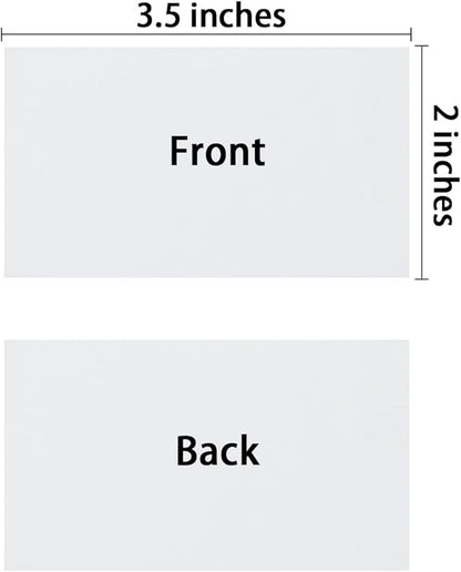 100 Pack Thick Paper Cardstock Blank Heavy Cards Stock for Invitations, Greeting Cards Making, Postcards, Photos, 250GSM Thick Paper (White, 2x3.5 inches)