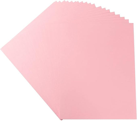20 Sheets Colored Thick Paper Cardstock Blank for DIY Crafts Cards Making, Invitations, Scrapbook Supplies (Pink, 8.5 x 11 inches)