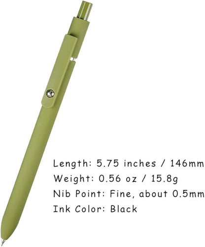 erofa 5PCS Gel Pens Quick Dry Ink Pens Fine Point 0.5mm Retractable Press Gel Pens Rolling Ball Black Ink Smooth Writing for Office School Student Exercise (Retro)