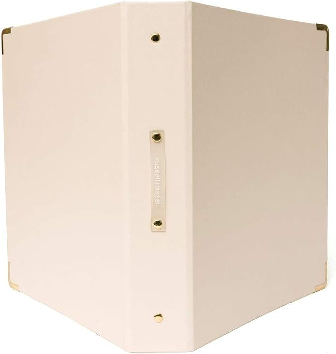 russell+hazel Vegan Leather Signature Binder Bone (51188)