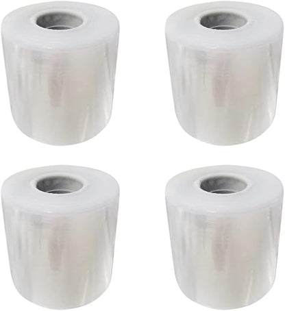 4 Pack Industrial Clear Stretch Wrap Film, 80 Gauge Thick, 3" x 1000ft Plastic Pallet Film, Industrial Strength Stretch up to 500% Stretch for Moving, Furniture, Wrapping, Shippin,Packing Materials