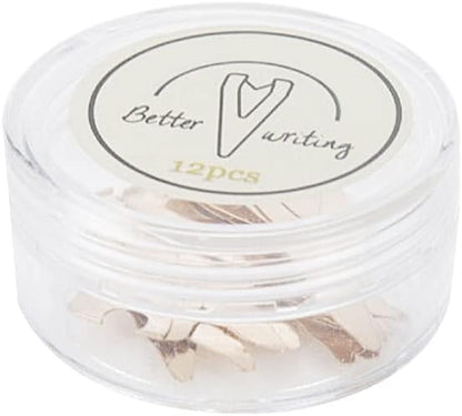 24 Pieces Rose Gold Book Darts Metal Bookmarks Small Book Line Markers Page Markers Clips with Plastic Storage Box for Teachers, Students, Readers