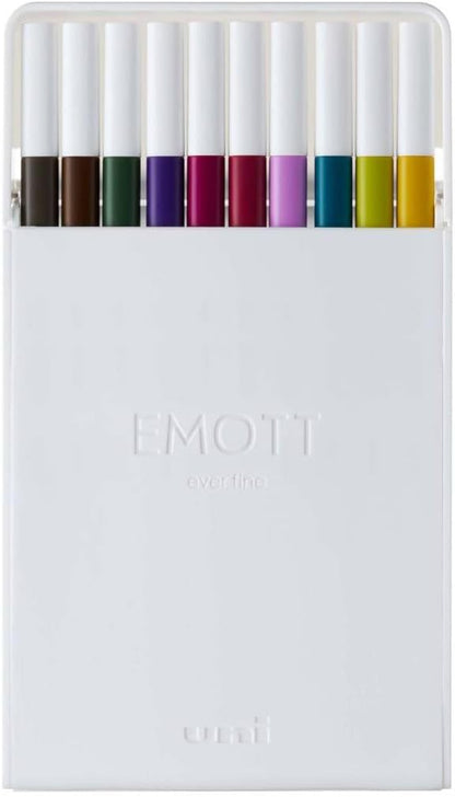 Emott Fineliner Pen Set #3, 10-Colors