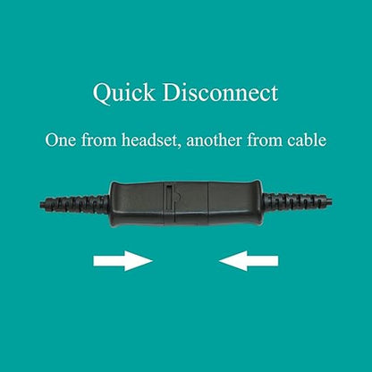 daily headset QD USB Phone Headset Adapter Cable Compatible with Plantronics Quick Connect Volume & Mic Controls