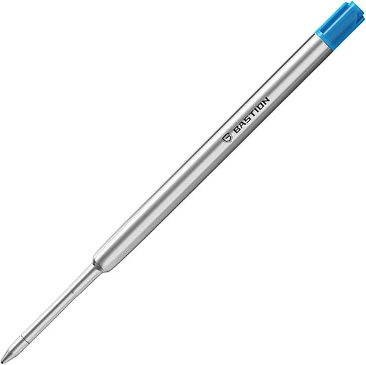 BASTION® Premium Pen Refill, Deeply Pigmented Ink for All Bastion Bolt Action Luxury Pens, Standard Ink Refill with 0.55mm Fine Tip - Blue Gel, 1 PC