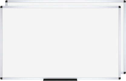 VIZ-PRO Dry Erase Board/Whiteboard, Non-Magnetic, Pack of 2, 5' x 3', Wall Mounted Board for School Office and Home