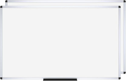 VIZ-PRO Magnetic Dry Erase Board, 60 X 48 inches, Pack of 2, Silver Aluminium Frame