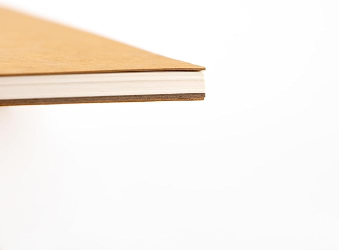 10 inch x 7.5 inch, 100GSM, Blank Spiral Notebook, 1-Pack, Soft Cover, Sketch book, 100 Pages / 50 Sheets, with writing backboard, (Brown)