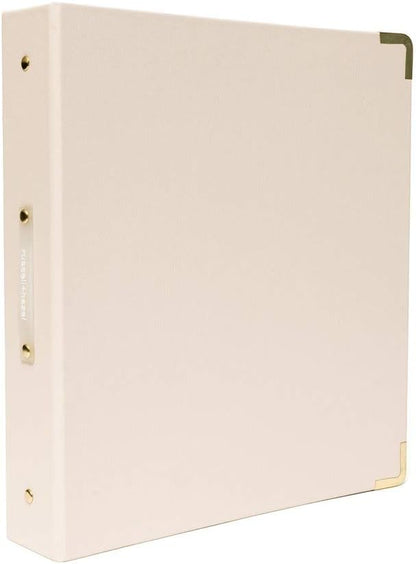 russell+hazel Vegan Leather Signature Binder Bone (51188)