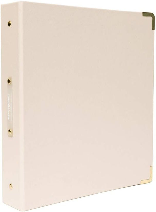 russell+hazel Vegan Leather Signature Binder Bone (51188)