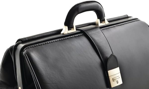 RA Bock Fine Leather Doctor Bag - Medium - Black