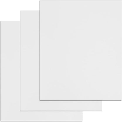 Binditek 25 Pack 12 Mil Sand-Textured Polycover - Plastic Binding Cover for Business Reports and Proposals - Lightly Textured Sand Finish - Square Corners, Un-Punched, White Color, Office Supplies