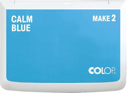 COLOP Make Series, Ink Stamp Pads, with Non-Toxic Premium Ink, Water-Based Acid-Free (Calm Blue, Make 2-2-3/4" x 4-1/4")