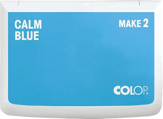 COLOP Make Series, Ink Stamp Pads, with Non-Toxic Premium Ink, Water-Based Acid-Free (Calm Blue, Make 2-2-3/4" x 4-1/4")