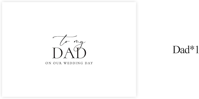 Wedding Day Card for My Dad, To My Dad On Our Wedding Day Card, Dad Of The Bride/Groom Gifts.（Dad A）, 6*4