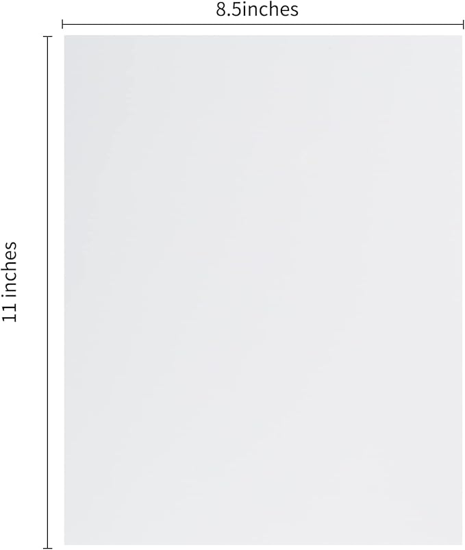 30 sheets Cardstock Paper 8 1/2 x 11 Inches for Crafts and Invitations (White)