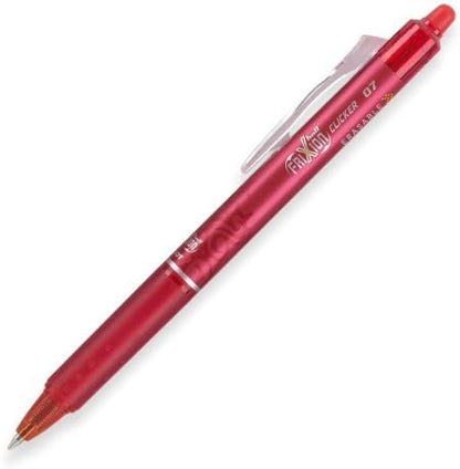 PILOT FriXion Ball 0.7mm Erasable Gel Pens, Fine Point, Red Ink, Pack Of 6