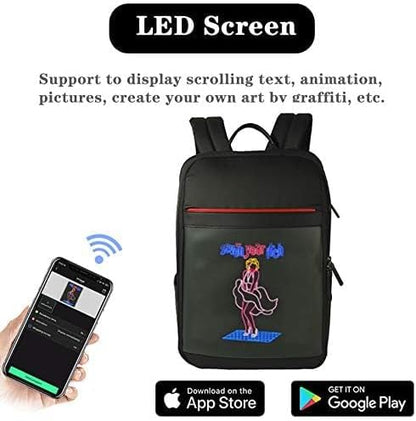 LED Backpack with Programmable Display, Bluetooth Connectivity (Large 25L)