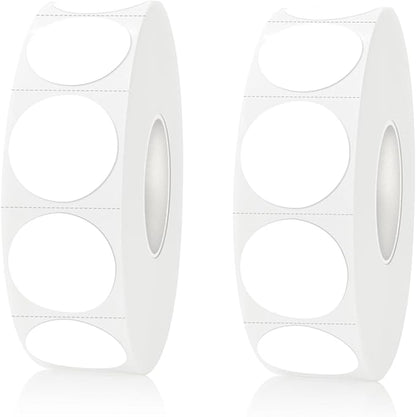Dot Stickers,Pack of 2400 Round Color Coding Circle Dots Stickers Labels (3/4",Whtie)