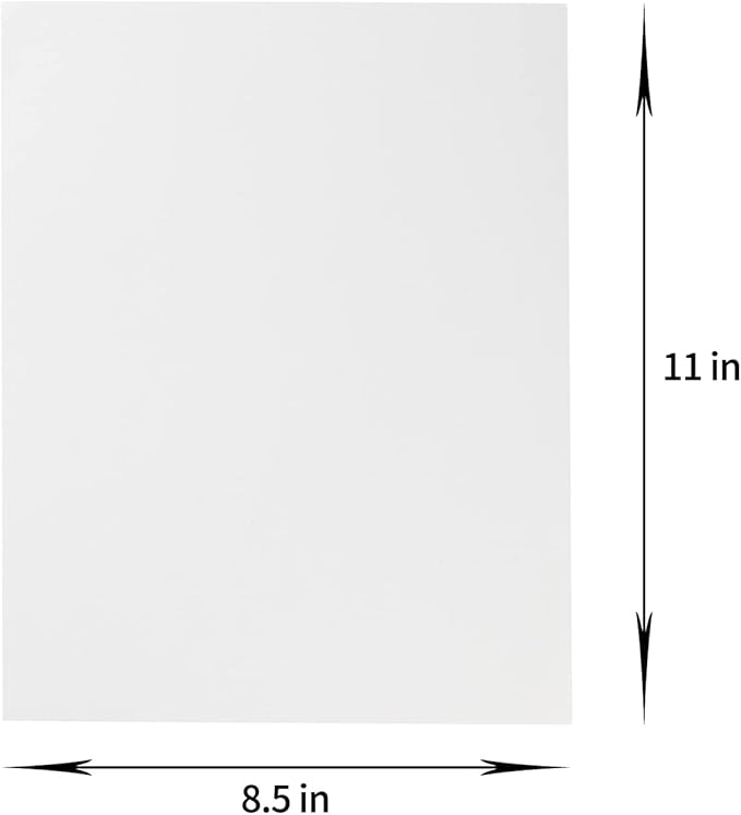 Wishop 20 Sheets Colored Thick Paper Cardstock Blank for DIY Crafts Cards Making, Invitations, Scrapbook Supplies (White, 8.5 x 11 inches)