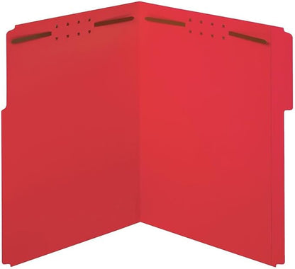 Pendaflex Fastener Folders, 2 Fasteners, Letter Size, Red, 1/3 Cut Tabs in Left, Right, Center Positions, 50 per Box (22740), Specialty