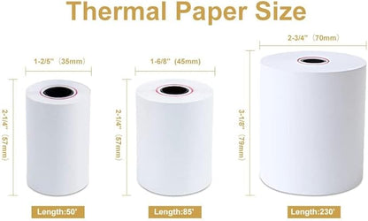 OausTect 2 1/4 x 85 Thermal Paper Rolls, Thermal Receipt Printer Paper for Credit Card Machine, Cash Register, POS (100 Rolls)